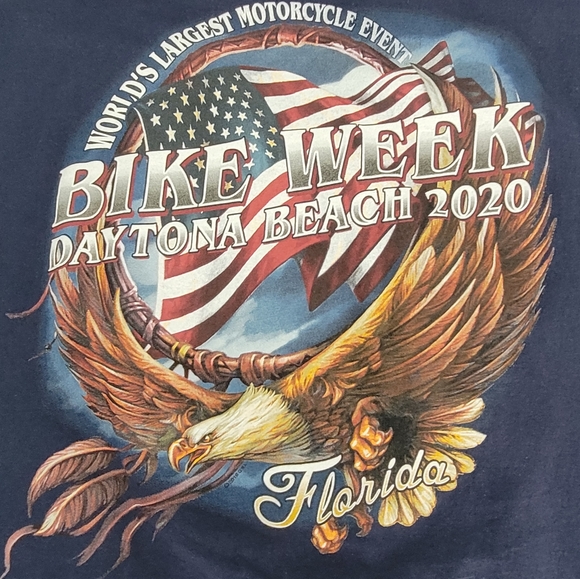 Daytona Beach 2020 Bike Week Men Short Sleeve Graphic T Shirt - Picture 5 of 5